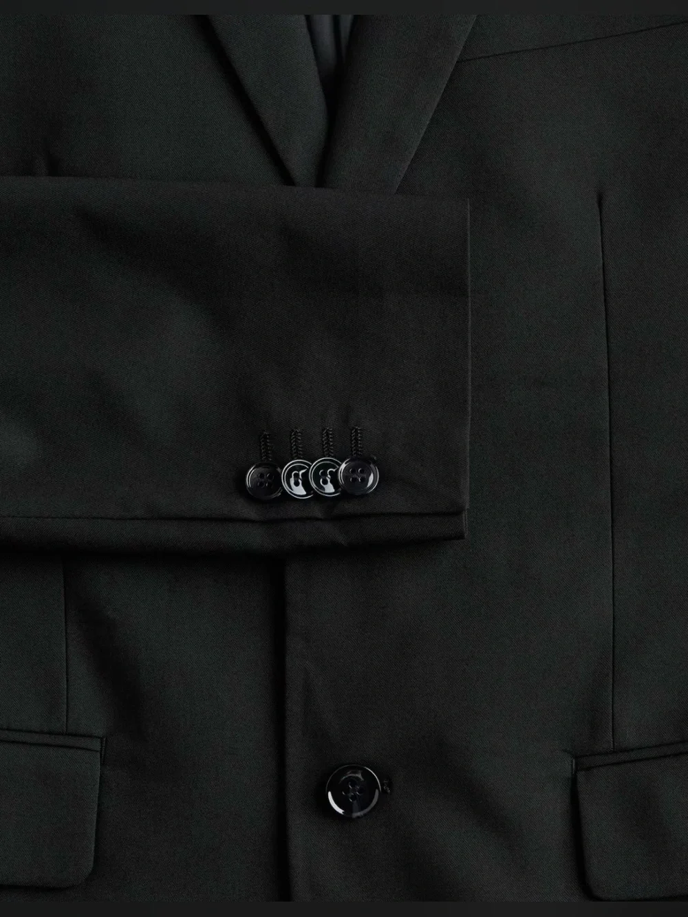 Men's Classic Black Slim Fit Single-Breasted Blazer